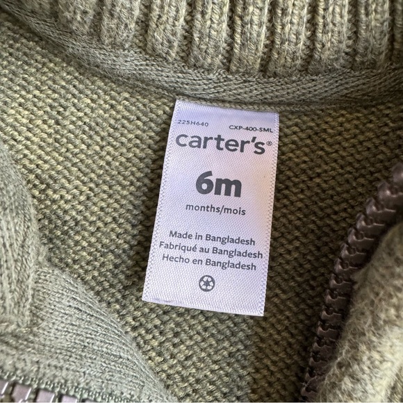 Bundle 6M Baby Boy Christmas Sweater Knit Pullover Red Green 2PC Set - Picture 7 of 8